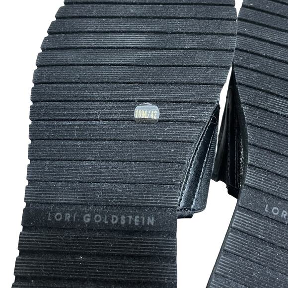 Lori Goldstein Collection Mesh Fishnet Slip On Sandals Womens US 10 Black NIB - Picture 4 of 8